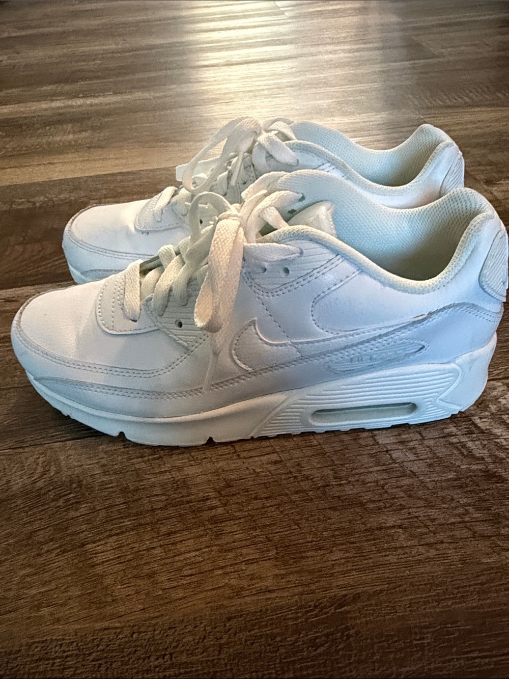 Nike Air Max Youth White Lace-Up Sneakers